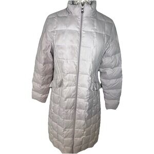 XOXO  Down Filled Pale Pink Long Puffer Coat Women's Med Zip Front Lightweight